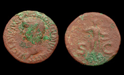 Claudius I, As, Minerva reverse